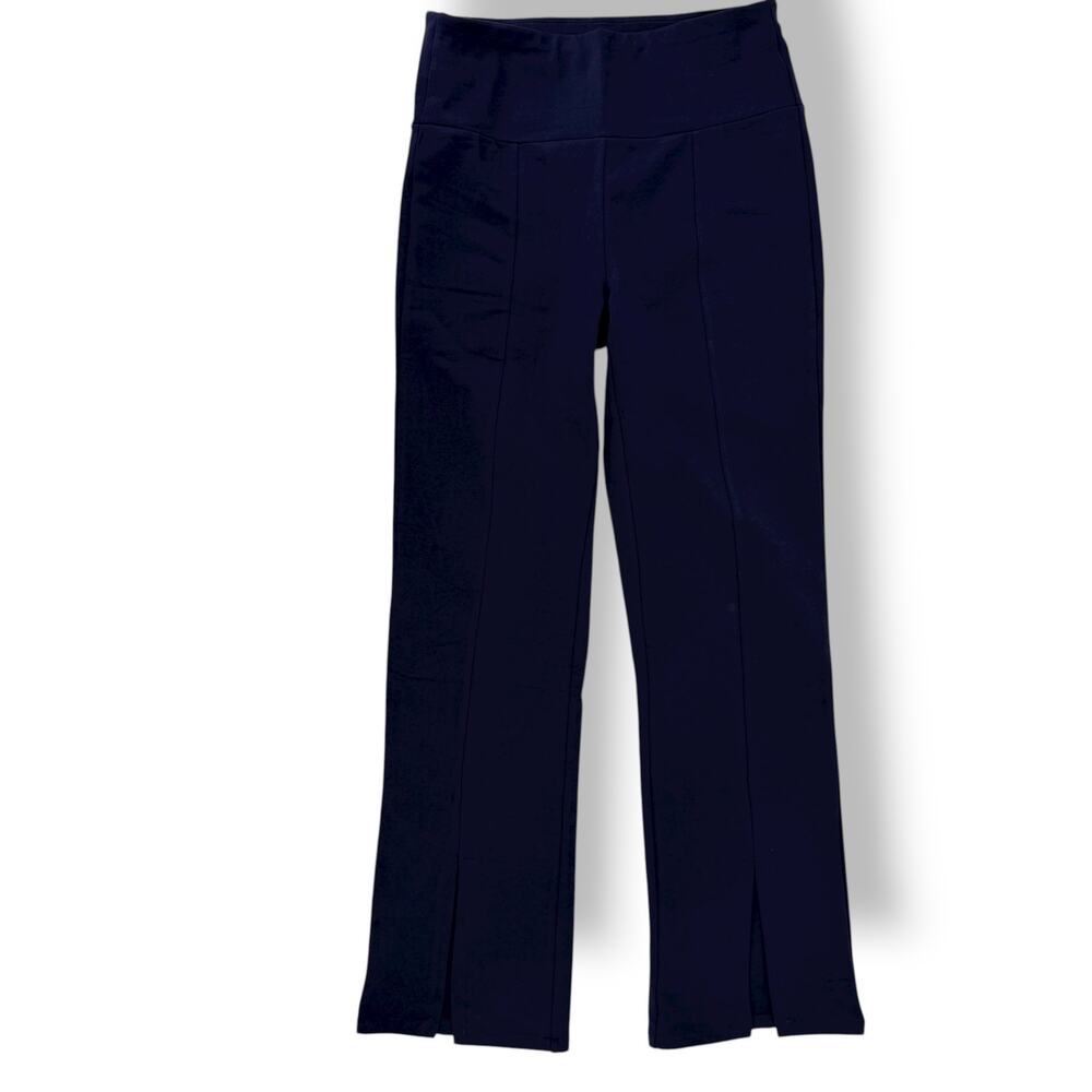 Ruby Ribbon Split Leg Leggings Women's Size Medium Midnight Blue Pants